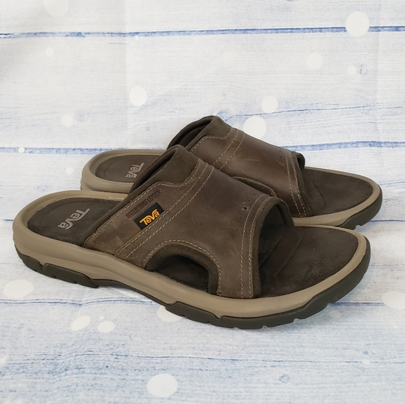 Teva Other - NEW TeVa Langdon Mens Slide waterproof Leather Sz. 8 Suede sole. Rubber tread